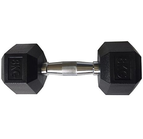 Halter Sextavado Injetado com Pegada Cromada 8kg