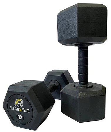 Dumbbell Monobloco Sextavado Injetado - Pegada Injetada 30kg