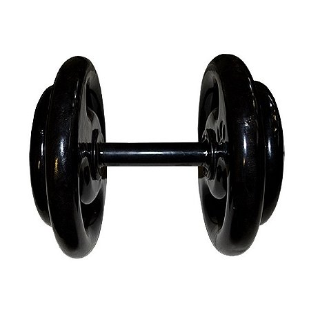 Dumbbell Emborrachado com Pegada Emborrachada 50kg
