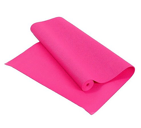 Colchonete Tapete Yoga Mat Antiderrapante Acte, 0,4cm De Espessura, 1,70m De Comprimento, Rosa
