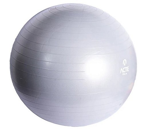 Bola de Pilates 55cm Acte (c/ Bomba de Ar) Prata