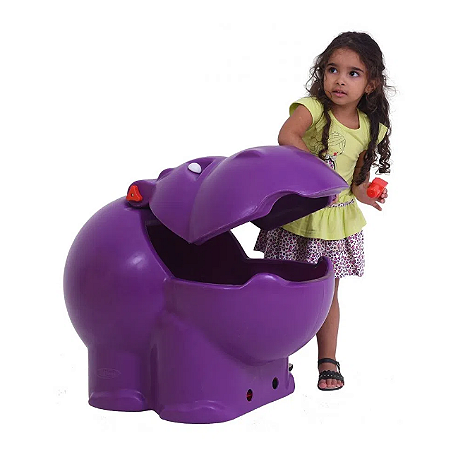 Baú Hipopótamo Infantil Roxo