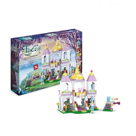Blocos de Montar Fadas Castelo Pet 228 peças