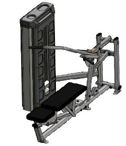Supino c/ Desenvolvimento De Ombro Máquina 100kg - Pryme
