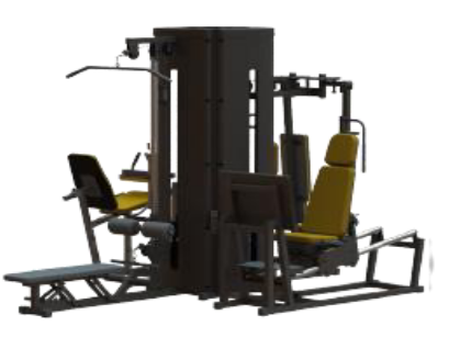 Multi Estação 4x 80kg c/ Carenagem (flexo extensor, leg press, voador, puxada alta baixa) - Multi
