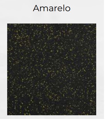 Piso de Borracha Mesclado Amarelo Star Plus  100x100 15mm