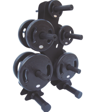 Suporte para Anilha Olímpica 10 Pinos - Preto – Laser