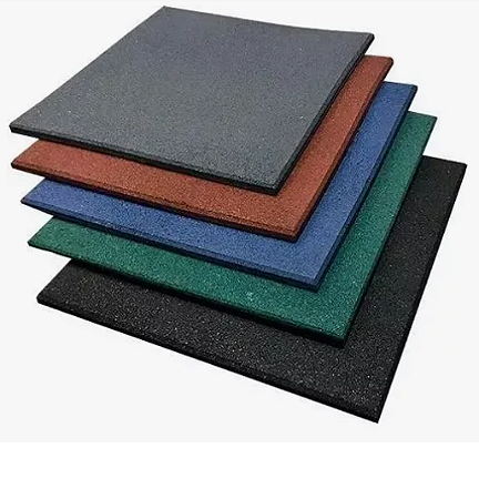 Piso de Borracha 50x50 Azul RCV