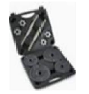 Kit Barras e Anilhas Maleta com 20Kg Evolution Fitness