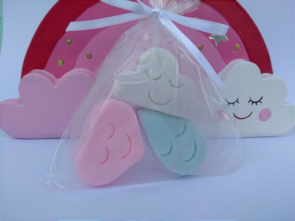 sabonete chuva de amor lembrancinhas 3pçs mhz