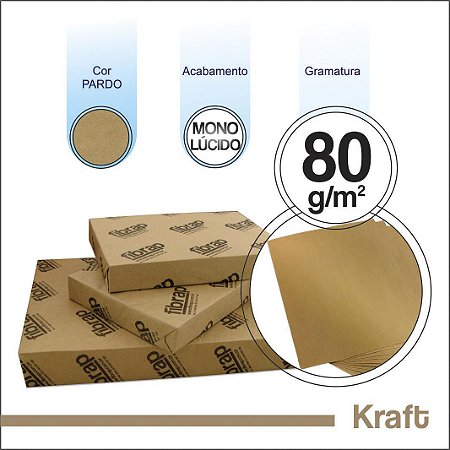 Papel Kraft 40cm De Largura x 150 Metros Gramatura 80 Monolúcido