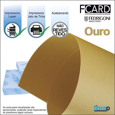 F Card Ouro,  pacote 100fls.