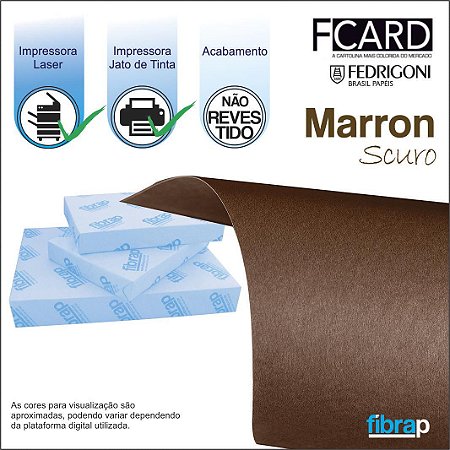 F Card Scuro Marrom,  pacote 100fls.