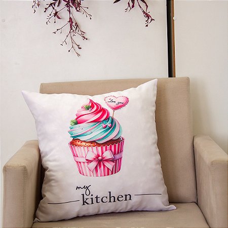 Kit 02 Capas Para Almofadas Decorativas - Suede Cupcake