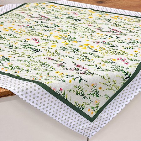 Toalha de Chá Quadrada /Centro de Mesa 0,60cm x 0,60cm -  Digital  Floral