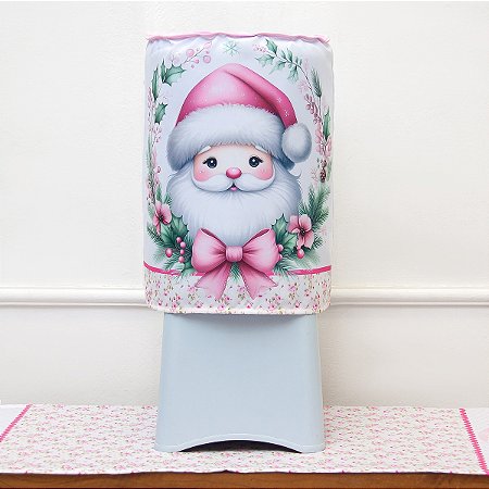 Capa P/ Galão 20 Litros de Água Decoração Natal - Coleção Papai Rosa
