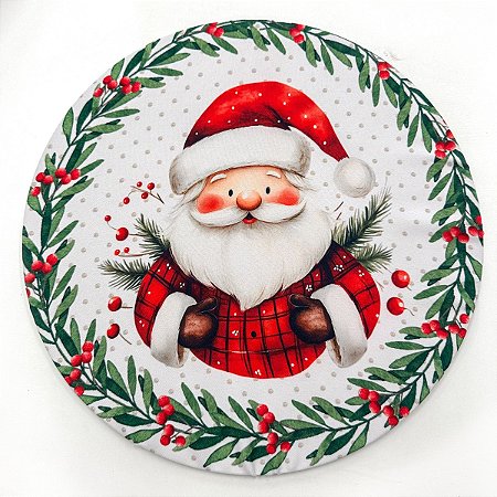 CAPA P/ SOUSPLAT MESA POSTA DECORAÇÃO NATAL- COLEÇÃO PAPAI NOEL