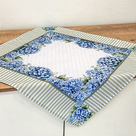 Toalha de Chá quadrada 0,60cm x 0,60cm - Estampa Digital Hortênsia