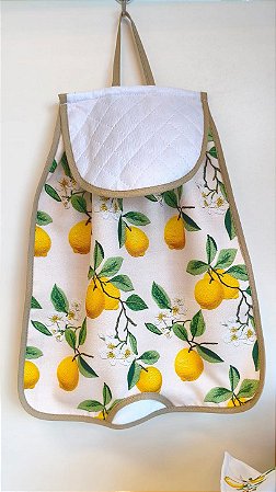 Puxa Saco /Guarda Sacolas Estampa Digital Limão Siciliano