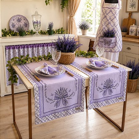 Caminho /Trilho P/Mesa , Balcão e Geladeira 1,35m x 45cm Coleção Digital Lavanda