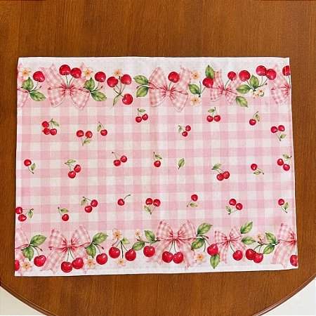 02 Lugar Americano 43cm x 35cm- Coleção Cerejinha Lançamento!