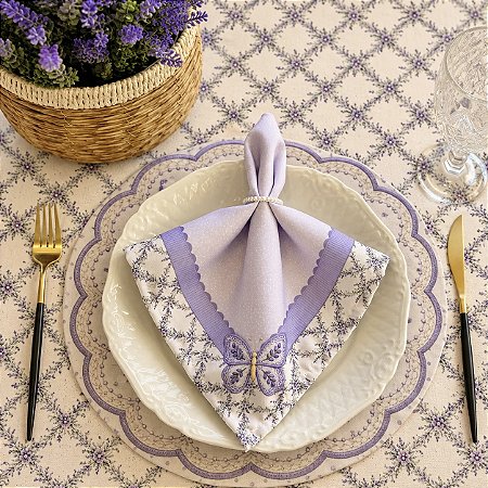 Kit 02 Unidades Guardanapos - Mesa Posta- Digital Lavanda