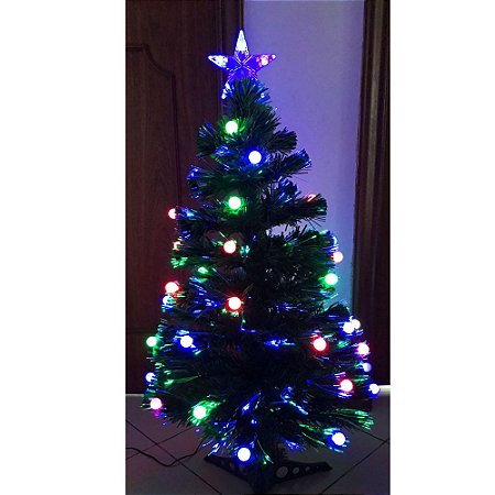 Luxo Criptografado Fibra Óptica Árvore De Natal Led Colorido