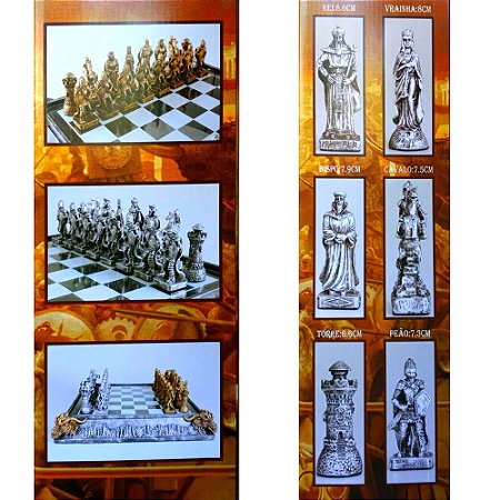 Peça de Xadrez Decorativa Em Porcelana Jogo Cerâmica Decoração Rei Rainha  Cavalo Bispo Torre Peão Es