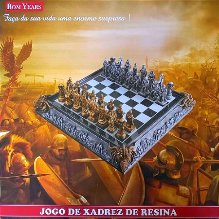 Jogo de xadrez em vidro 32 peças