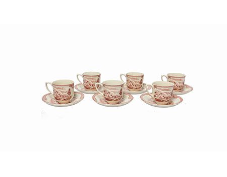 Jogo de Chá Porcelana Inglesa Bule + 6 Xícaras e Pires, Móvel de  Antiquário Johnson-Bros Usado 41263508