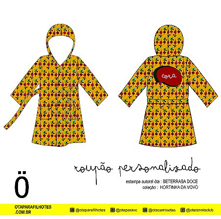 ROUPÃO PERSONALIZADO_ BETERRABA DOCE _ ÖTA PARA FILHOTES