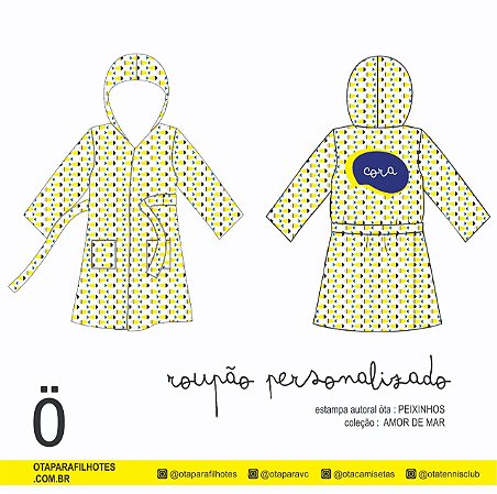 ROUPÃO PERSONALIZADO_PEIXINHOS _ ÖTA PARA FILHOTES