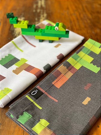 PANINHOS MULTIUSO COLORIDOS_ estampa PLANETA PLÂNTICO_ kit com 2 peças