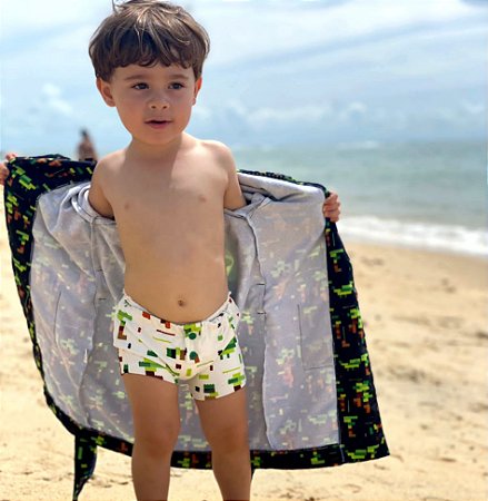 sunga infantil . estampa PLANETA PLÂNTICO . OTA .