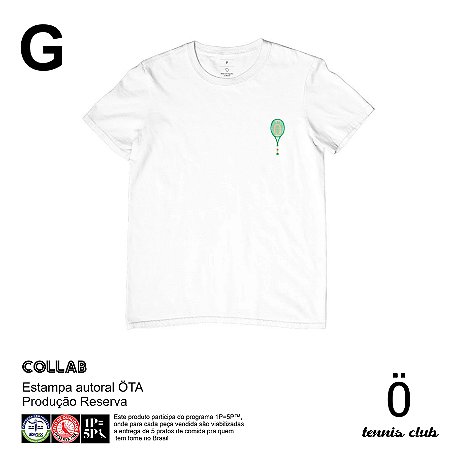 ÖTA CAMISETAS_ LUCKY RACKET GREEN Ö_WHITE_MASC. TAMANHO G