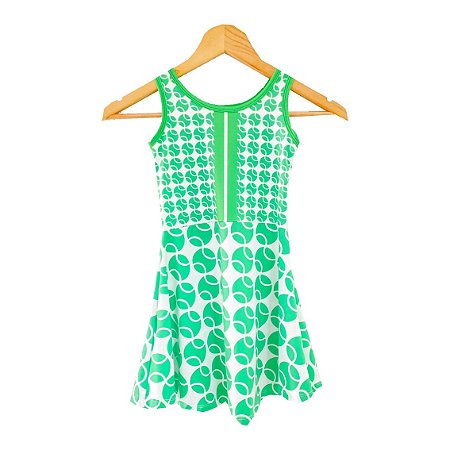 vestido  de TENNIS | SERENA | .  estampa GREEN BALL . OTA .