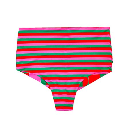HOT PANT PARA BEACH TENISTA/SURF .  estampa LISTRADO GEOMÉTRICOS VERDE COM VERMELHO . ÖTA TENNIS CLUB