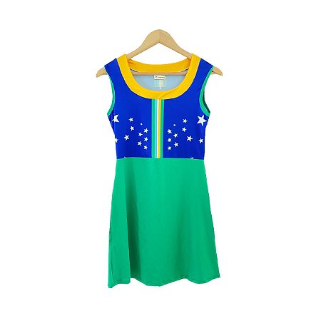 vestido  de TENNIS |BIA| .  estampa BRASIL _ ÖTA . ÖTA TENNIS CLUB