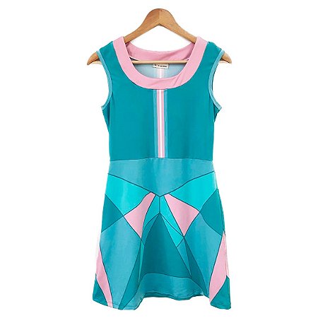 vestido  de TENNIS |BIA| .  estampa QUARTZO VERDE . ÖTA TENNIS CLUB