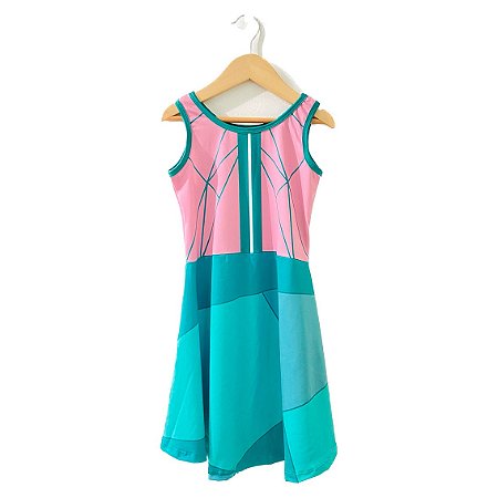 vestido  de TENNIS | SERENA | .  estampa QUARTZO VERDE. OTA .