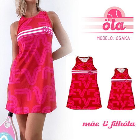vestido de TENNIS e B.T | nadador OSAKA . SMASH PARADISE RED. ÖTA TENNIS CLUB