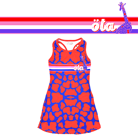 vestido de TENNIS e B.T | nadador OSAKA . DONA GIRAFA . SAVANA . ÖTA TENNIS CLUB