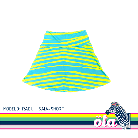 saia de TENNIS |RADU| .  estampa DONA ZEBRA FLUOR. ÖTA TENNIS CLUB