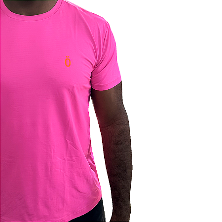 CAMISETA MASCULINA DJOKO - MINIMALISTA ÖTA - ROSA CHICLETE - LARANJA NEON . ÖTA TENNIS CLUB