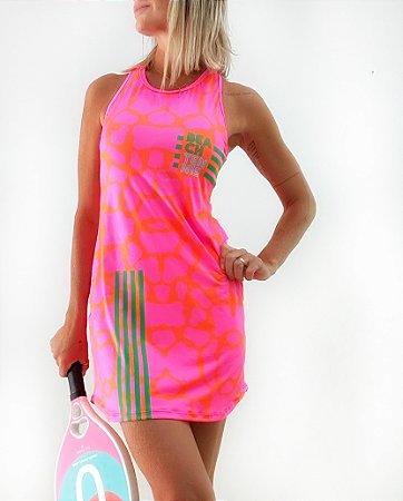 vestido de TENNIS e B.T | nadador OSAKA . DONA GIRAFA FLUOR . ROSA E LARANJA . SAVANA . ÖTA TENNIS CLUB