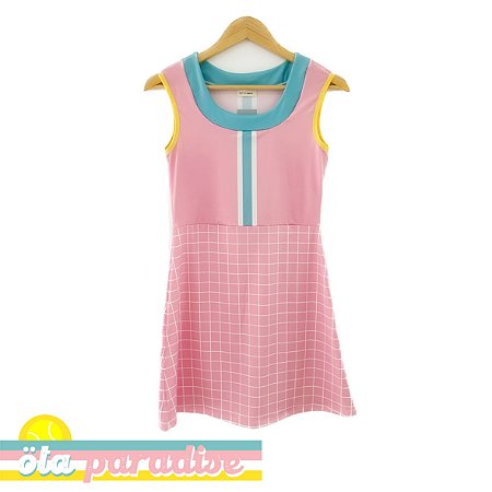 vestido  de TENNIS |BIA| .  estampa MINIMALISTA ROSE PARADISE  . ÖTA TENNIS CLUB
