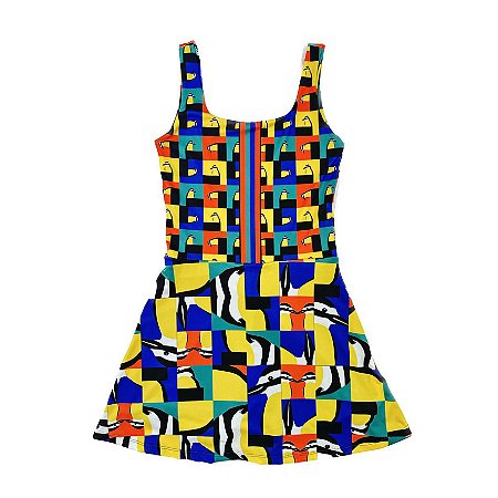 vestido  de TENNIS |ONS| .  estampa BEM-TE-VI  . ÖTA TENNIS CLUB