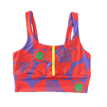top de TENNIS |SAKKARI . estampa GEOMÉTRICO VERMELHO . ÖTA TENNIS CLUB