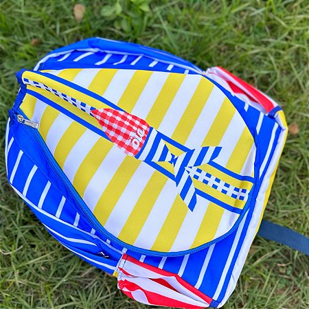 raqueteira mochila de tennis e beach tennis ÖTA _ PESCE . LA DOLCE VITA