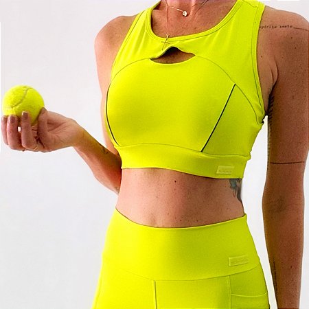 CROPPED EMANA® ONS - AMARELO CÍTRICO . ÖTA TENNIS CLUB